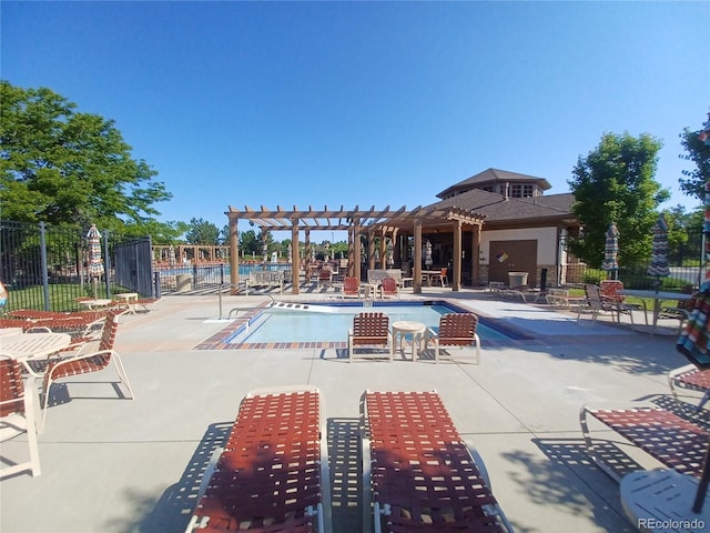 23285 Chapel Hill Ln, Parker, CO 80138 - community pool with a pergola and a patio area