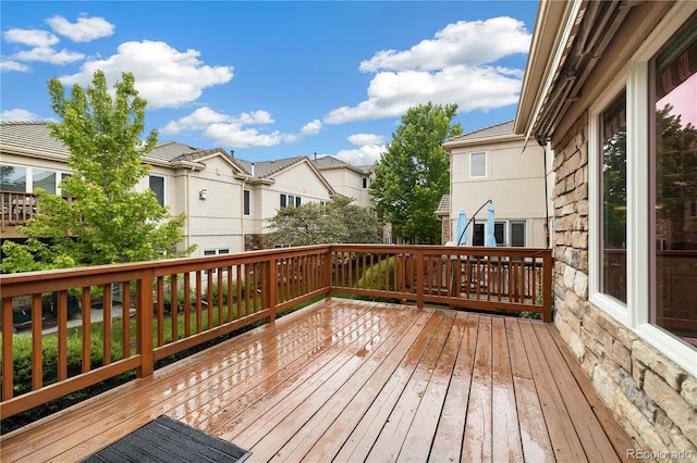 14032 E Chenango Dr, Aurora, CO 80015 - wooden terrace featuring a residential view