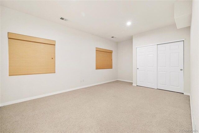14032 E Chenango Dr, Aurora, CO 80015 - unfurnished bedroom featuring carpet flooring, baseboards, a closet, and recessed lighting