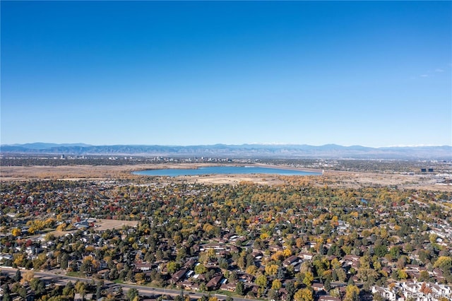 property view of mountains featuring a water view