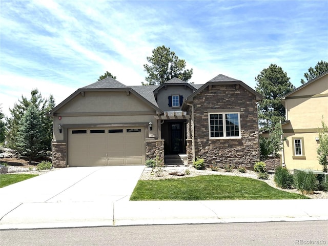 craftsman-style home featuring a garage