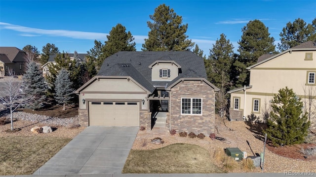 view of front of home featuring a garage