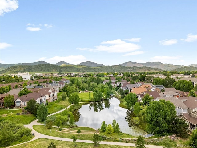 5723 S Union Ct, Littleton, CO 80127 - aerial perspective of suburban area featuring a water and mountain view