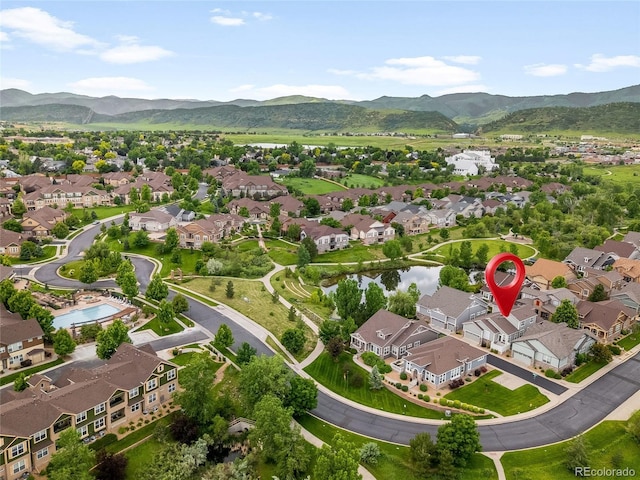 5723 S Union Ct, Littleton, CO 80127 - aerial perspective of suburban area featuring a water and mountain view
