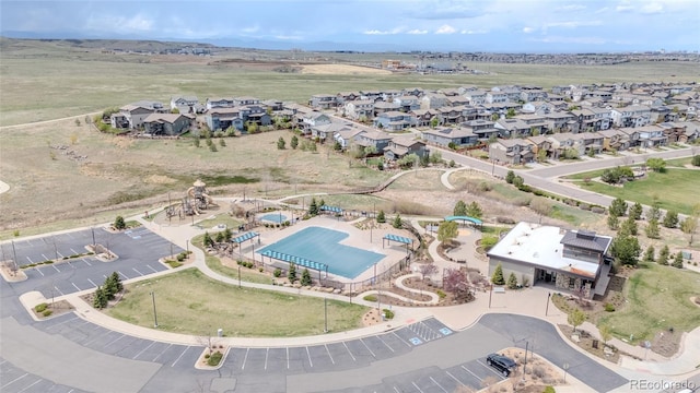 aerial view featuring a residential view