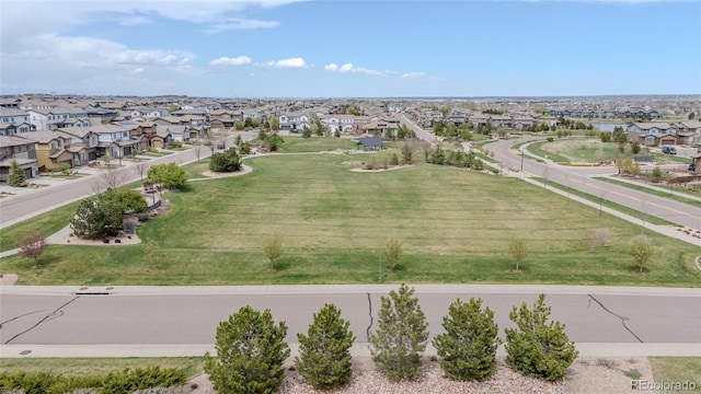 aerial view featuring a residential view