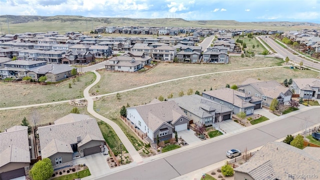 bird's eye view with a residential view