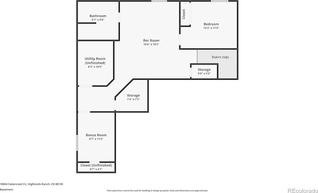 10694 Cedarcrest Cir, Highlands Ranch, CO 80130 - property floor plan