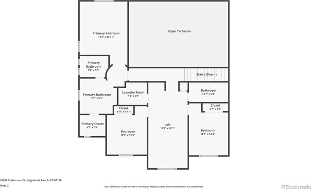 10694 Cedarcrest Cir, Highlands Ranch, CO 80130 - property floor plan