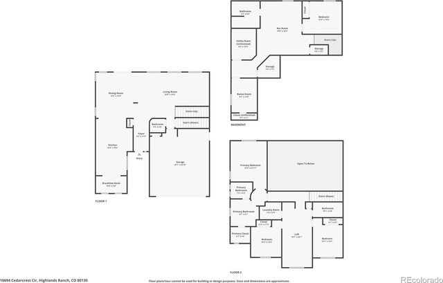 10694 Cedarcrest Cir, Highlands Ranch, CO 80130 - room layout