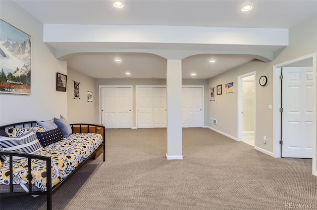 view of carpeted living room