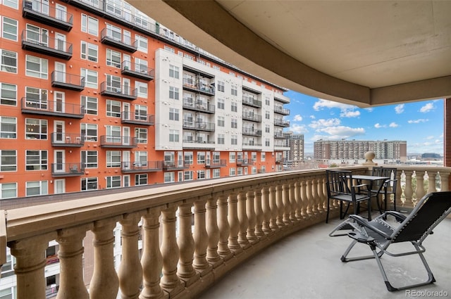 balcony featuring a city view