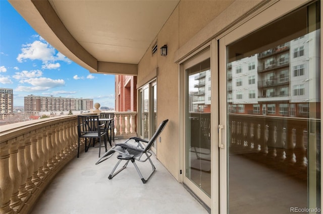 balcony with a city view