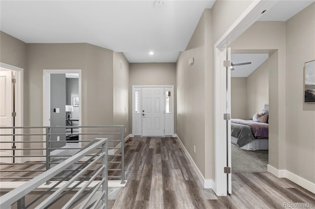 entryway featuring hardwood / wood-style floors