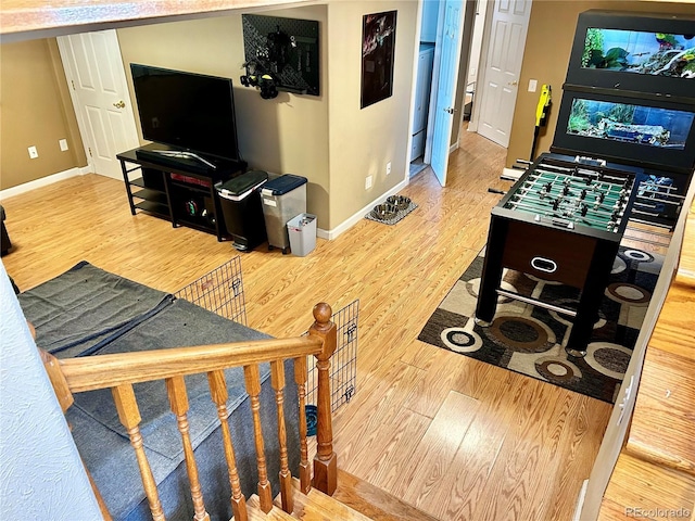 4303 S Yank St, Morrison, CO 80465 - living area featuring wood finished floors and baseboards