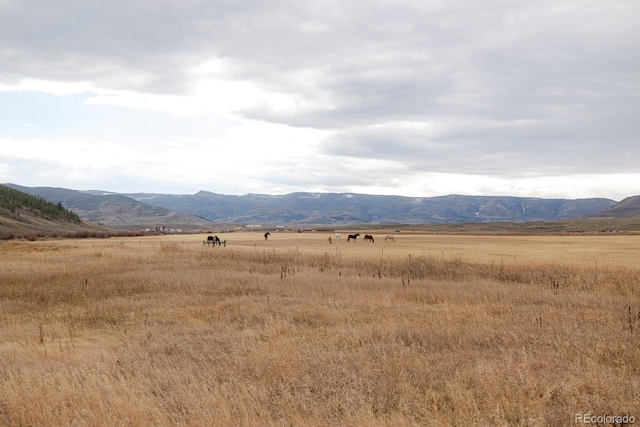 property view of mountains with a rural view