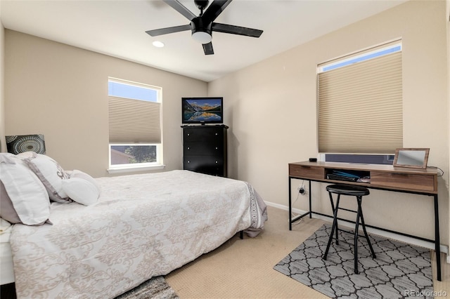 8186 E 53rd Dr, Denver, CO 80238 - carpeted bedroom featuring baseboards and a ceiling fan