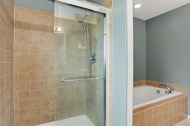 5193 Rustic Ave, Firestone, CO 80504 - full bathroom featuring a stall shower and a bath