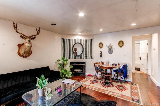 living room featuring hardwood / wood-style floors