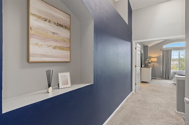 5555 E Briarwood Ave Unit 1404, Centennial, CO 80122 - hallway with carpet flooring and baseboards