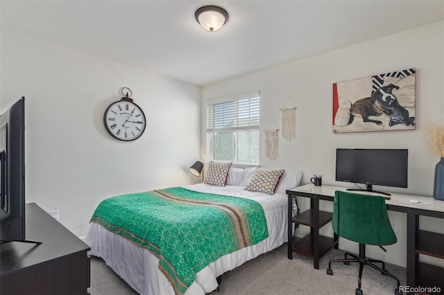 bedroom featuring carpet