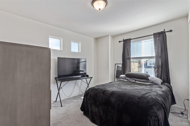 bedroom with carpet