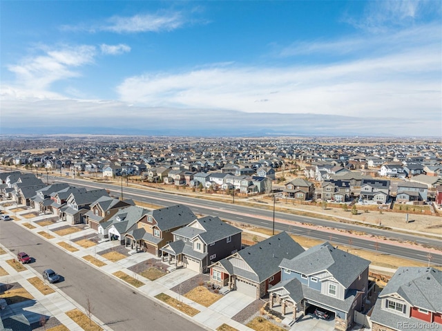 aerial view featuring a residential view