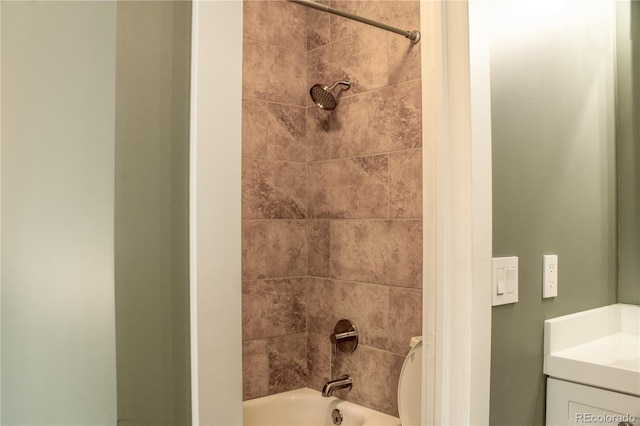 full bath with vanity and  shower combination