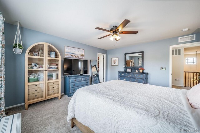 21502 E Idyllwilde Dr, Parker, CO 80138 - carpeted bedroom featuring ceiling fan and baseboards