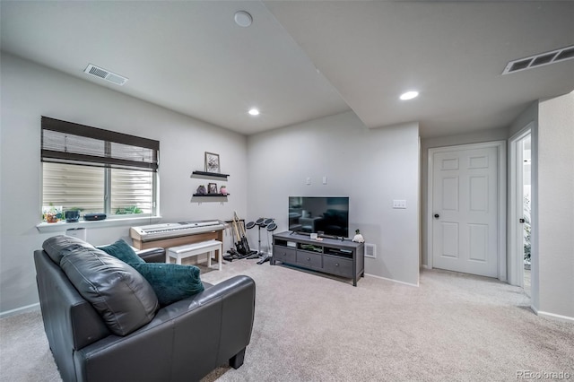 21502 E Idyllwilde Dr, Parker, CO 80138 - living area with carpet floors and recessed lighting