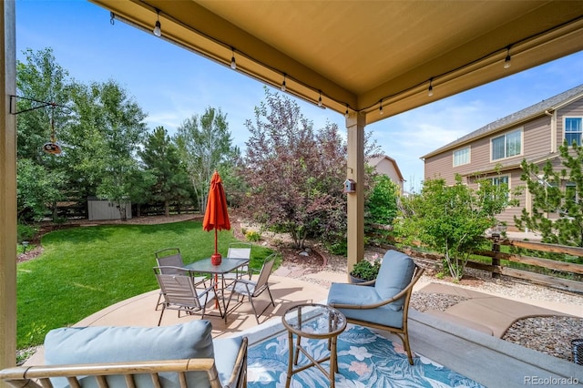 21502 E Idyllwilde Dr, Parker, CO 80138 - view of patio / terrace featuring outdoor dining area