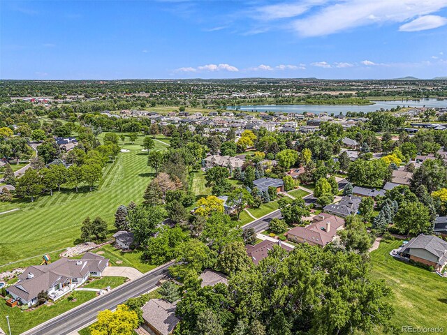 78 Fairway Ln, Littleton, CO 80123 - aerial perspective of suburban area with a nearby body of water