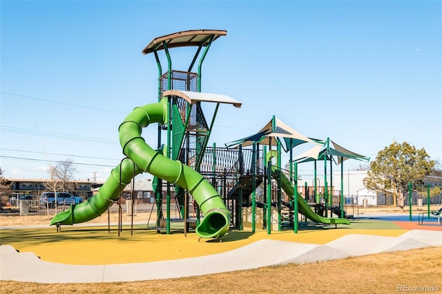 community playground featuring fence