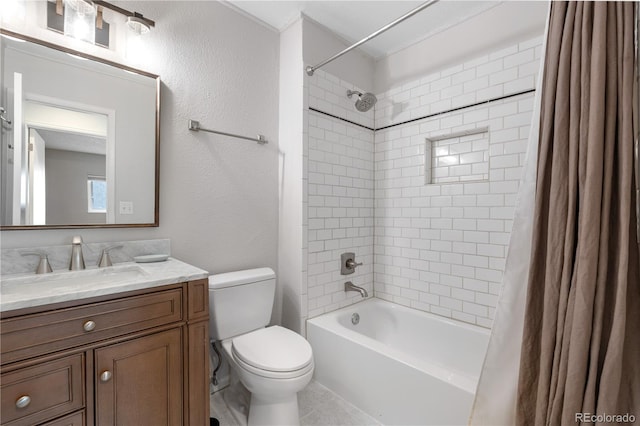 229 Berthoud Way, Golden, CO 80401 - bathroom featuring vanity, shower / bath combination with curtain, and tile patterned flooring