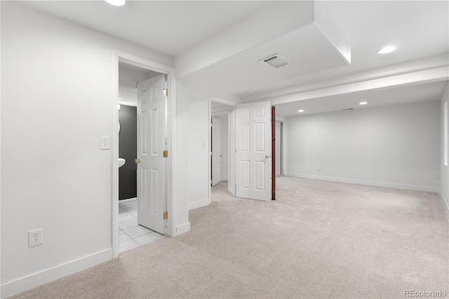 229 Berthoud Way, Golden, CO 80401 - below grade area featuring light carpet and recessed lighting