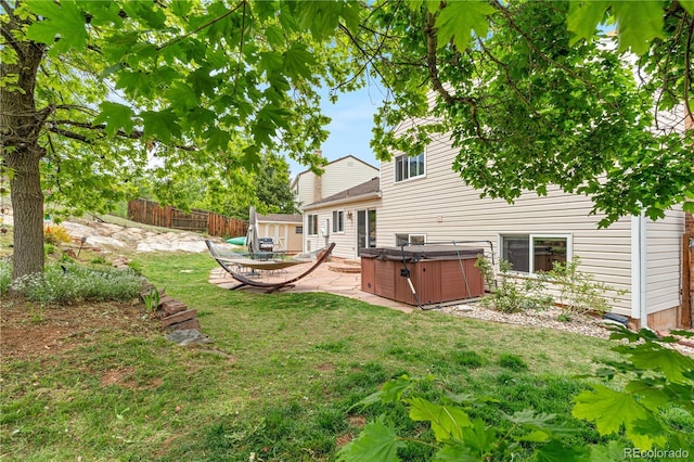 229 Berthoud Way, Golden, CO 80401 - view of yard with a hot tub and a patio area