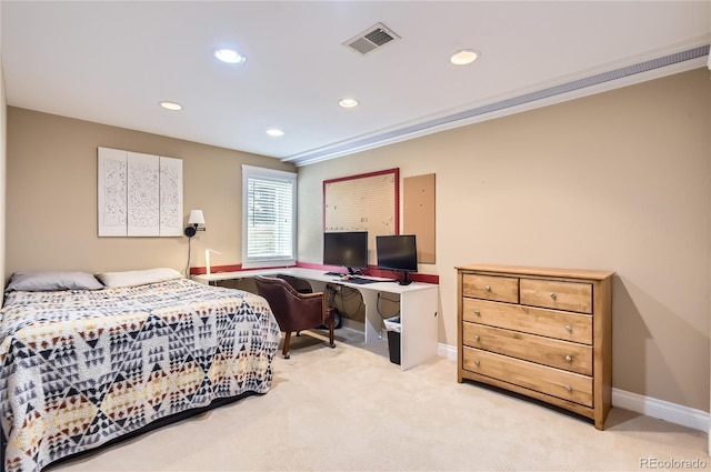 702 Windmill Pl, Highlands Ranch, CO 80126 - bedroom with recessed lighting and light colored carpet