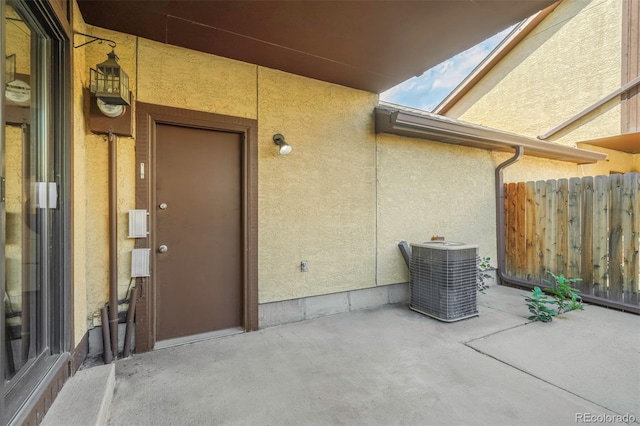 view of patio / terrace featuring central air condition unit