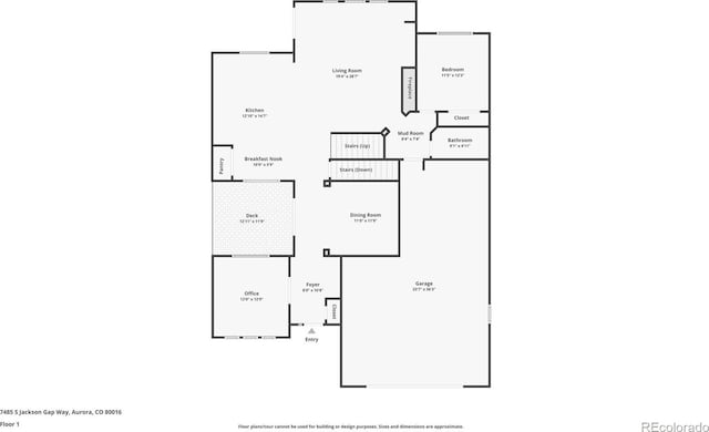 7485 S Jackson Gap Way, Aurora, CO 80016 - home floor plan