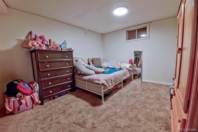 view of carpeted bedroom