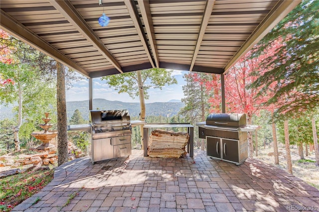 28154 Belle Mont Trl, Conifer, CO 80433 - view of patio featuring a mountain view