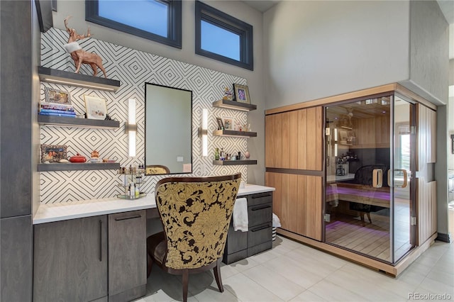 28154 Belle Mont Trl, Conifer, CO 80433 - office area with a high ceiling and plenty of natural light