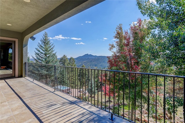 28154 Belle Mont Trl, Conifer, CO 80433 - balcony featuring a mountain view