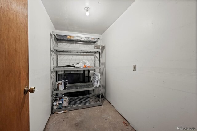 view of storage area