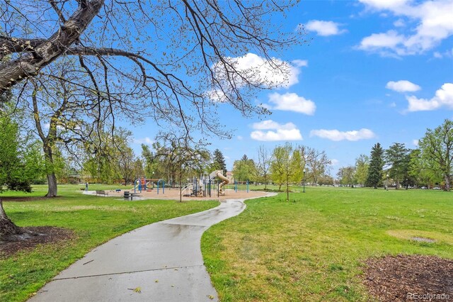 surrounding community featuring a yard