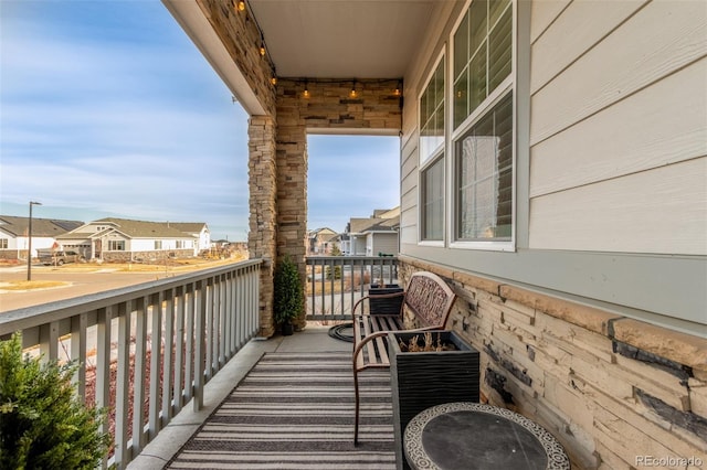 balcony with a residential view