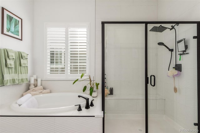 22773 E Narrowleaf Cir, Aurora, CO 80016 - bathroom featuring a shower stall and a bath