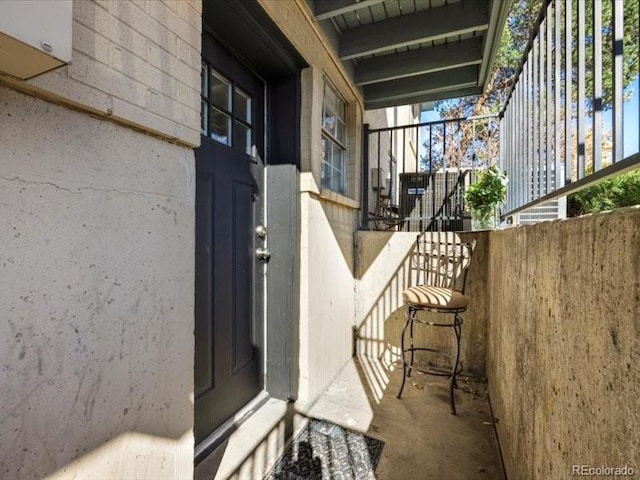 view of doorway to property