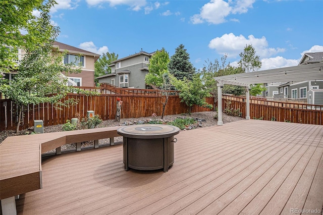 3389 Willowrun Dr, Castle Rock, CO 80109 - deck with a fenced backyard and a residential view