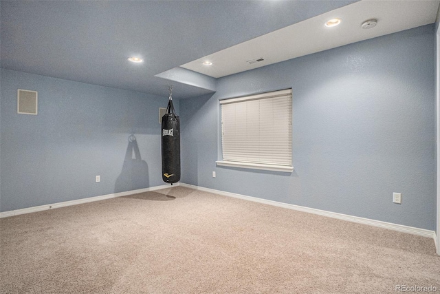 3389 Willowrun Dr, Castle Rock, CO 80109 - unfurnished room with carpet, recessed lighting, baseboards, and a smoke detector